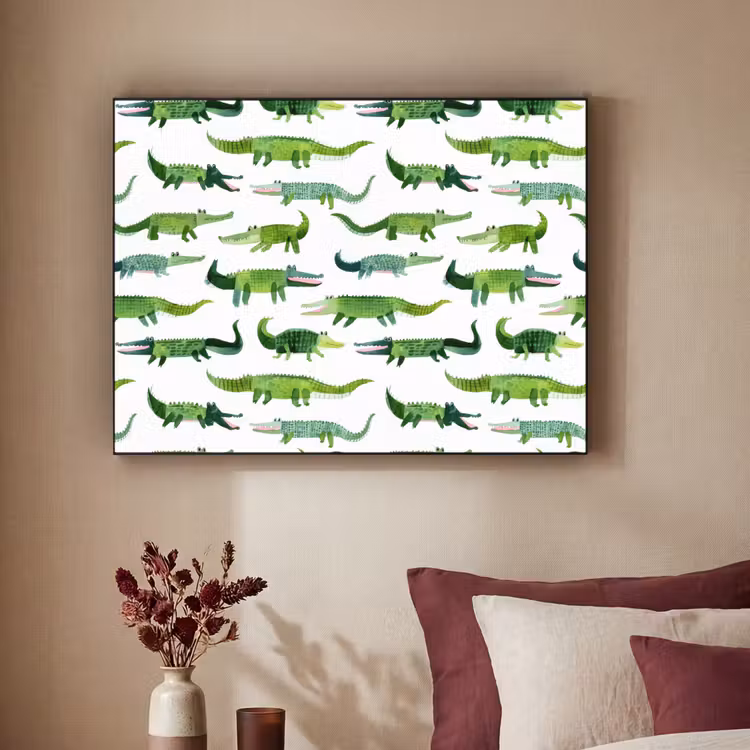 Art Frame - krokodillen - Speels - Groen — 2
