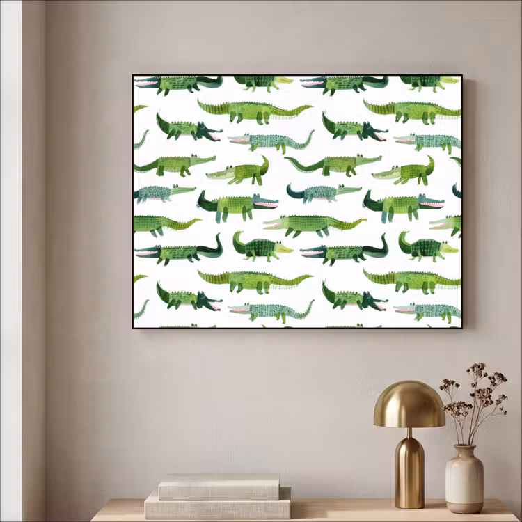 Art Frame - krokodillen - Speels - Groen — 3