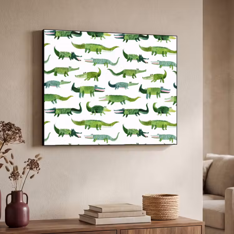 Art Frame - krokodillen - Speels - Groen — 4