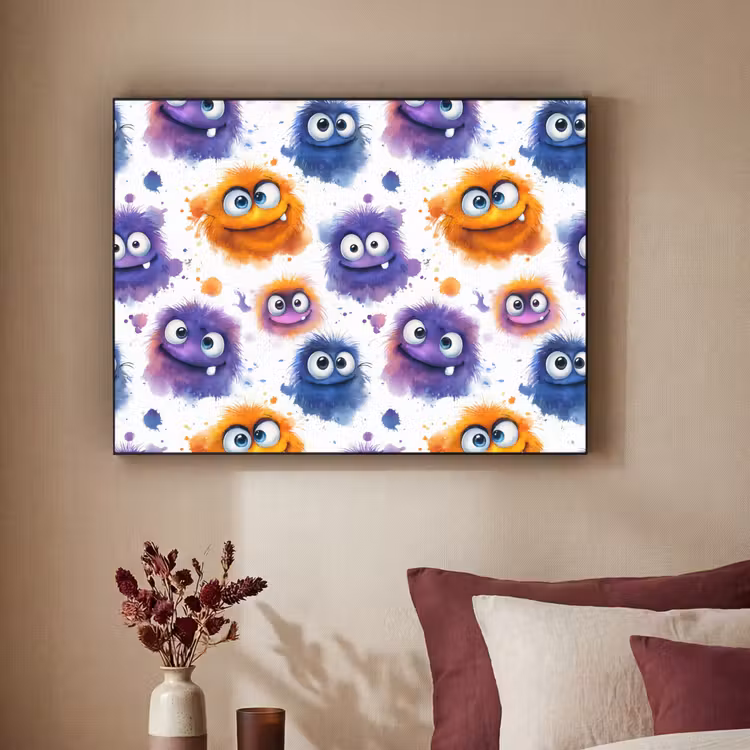 Art Frame - Monstertjes - Aquarel - Kleurrijk — 2