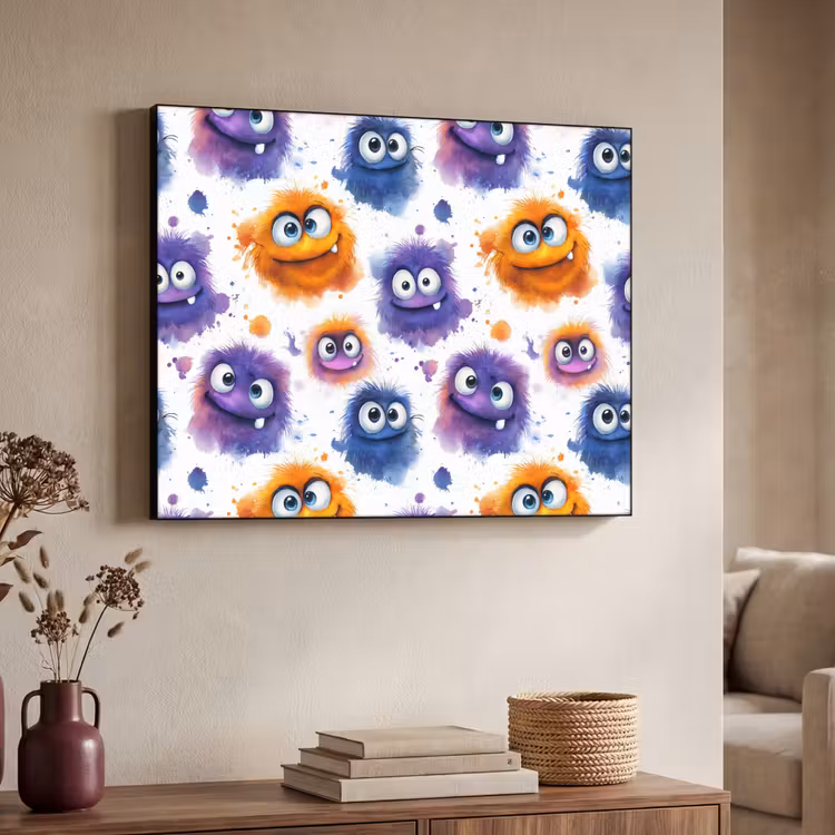 Art Frame - Monstertjes - Aquarel - Kleurrijk — 4