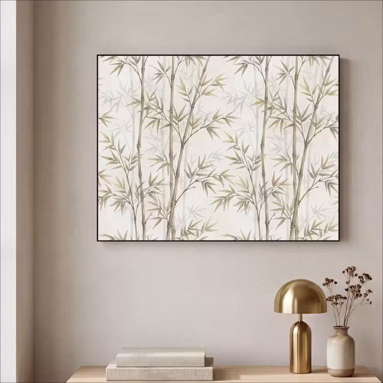 Art Frame - Bamboe - Bladeren - Natuur - Aquarel - Groen — 3