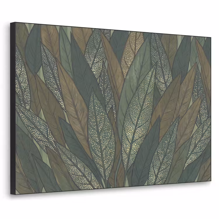 Art Frame - Bladeren - Patroon - Gestippeld - Natuur - Groen — 1