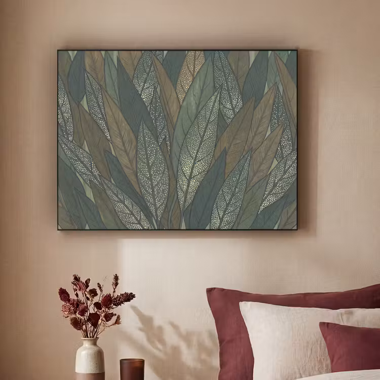 Art Frame - Bladeren - Patroon - Gestippeld - Natuur - Groen — 2