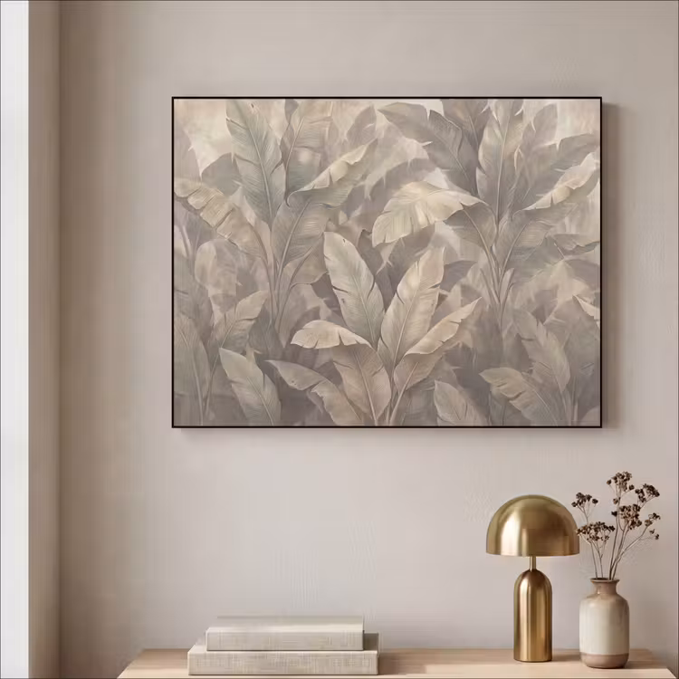 Art Frame - Bladeren - Tropisch - Natuur - Modern - Beige — 3