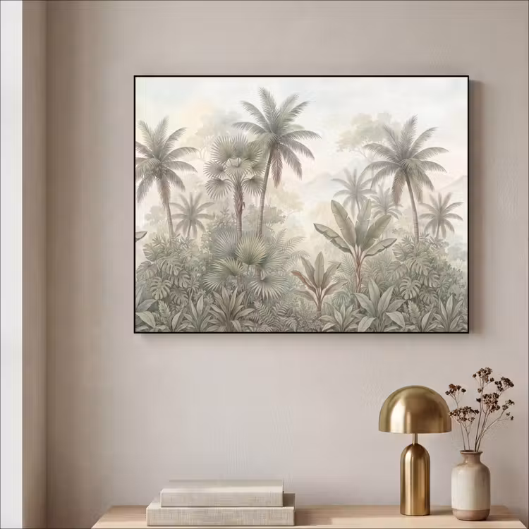 Art Frame - Natuur - Tropisch bos - Landschap - Aquarel - Groen — 3