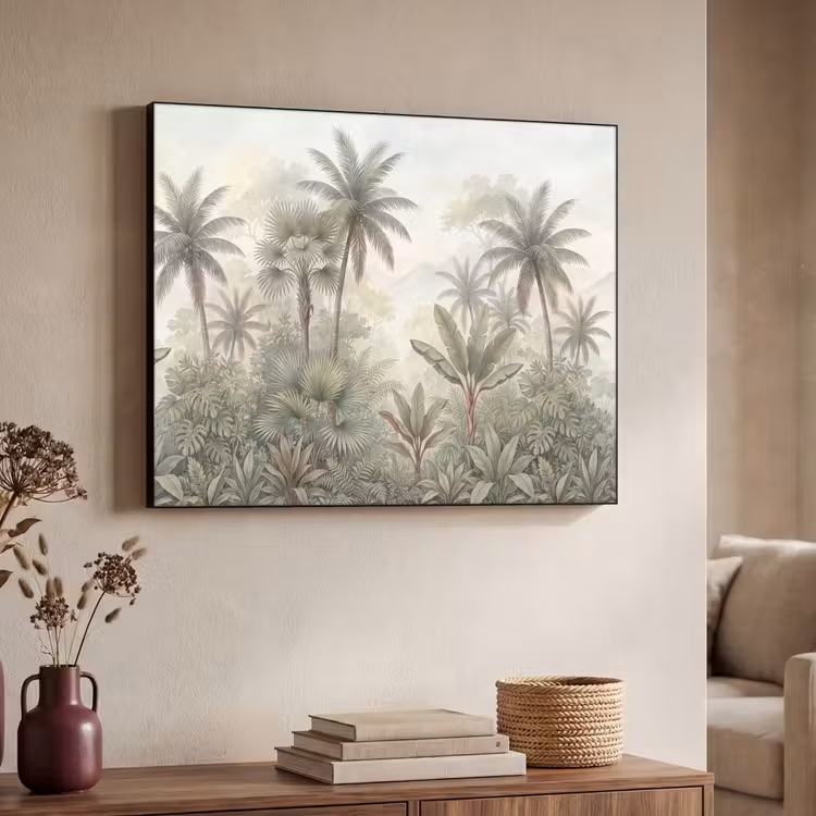 Art Frame - Natuur - Tropisch bos - Landschap - Aquarel - Groen — 4