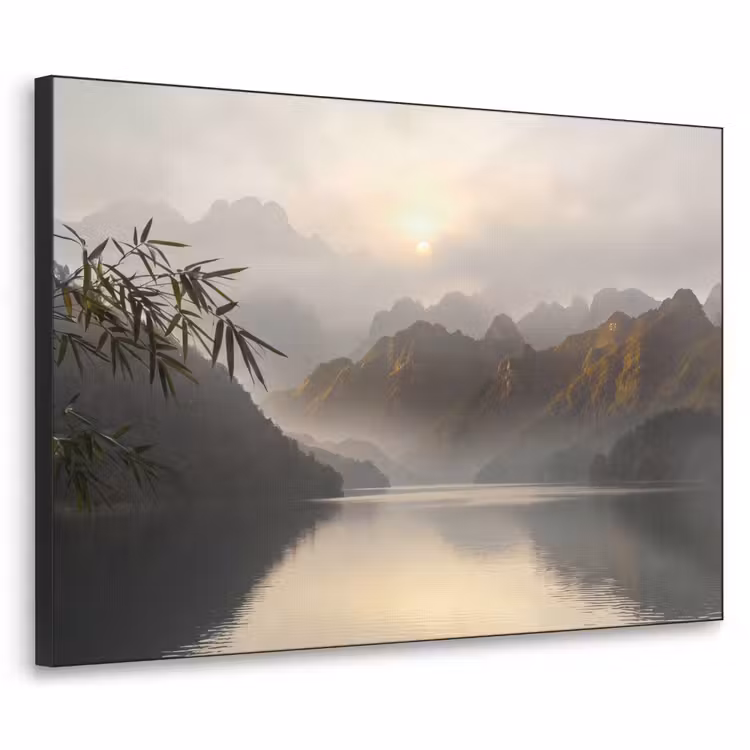 Art Frame - Bergen - Water - Mist - Natuur - Landschap — 1