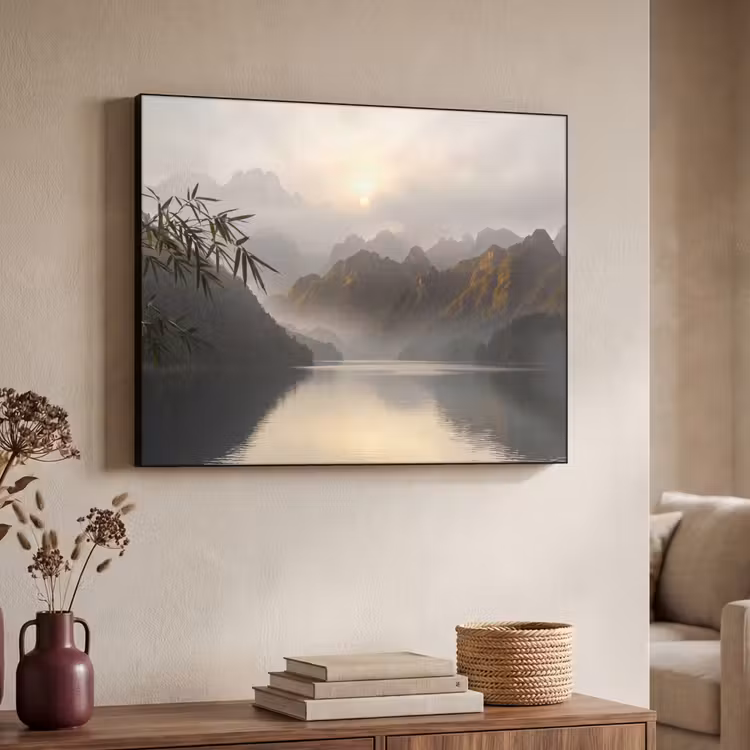 Art Frame - Bergen - Water - Mist - Natuur - Landschap — 4
