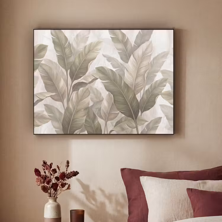 Art Frame - Bladeren - Tropisch - Natuur - Abstract - Beige — 2