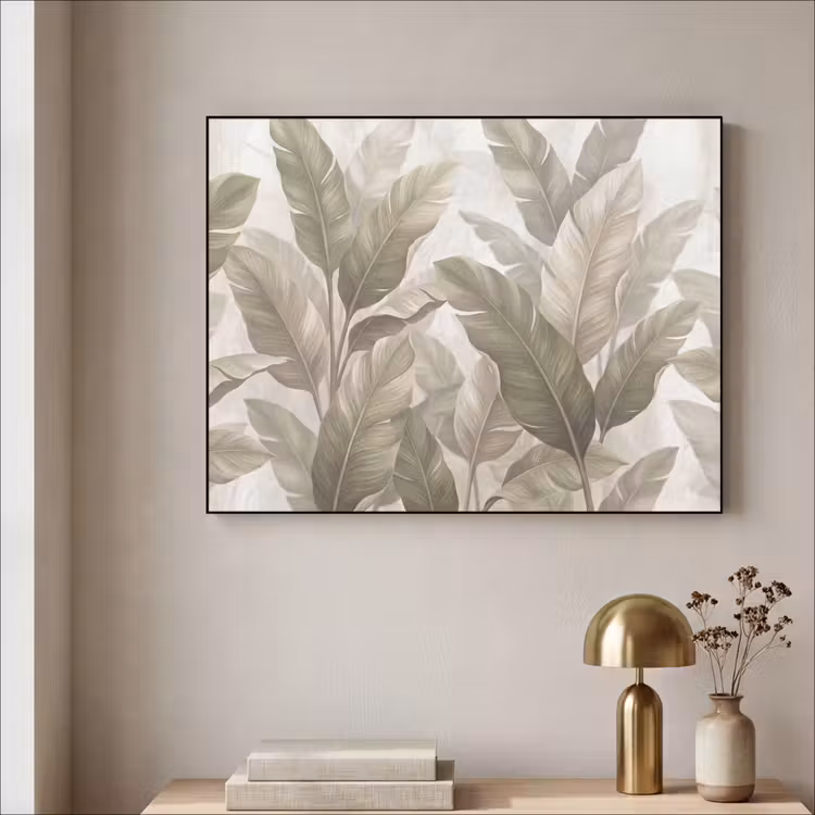 Art Frame - Bladeren - Tropisch - Natuur - Abstract - Beige — 3