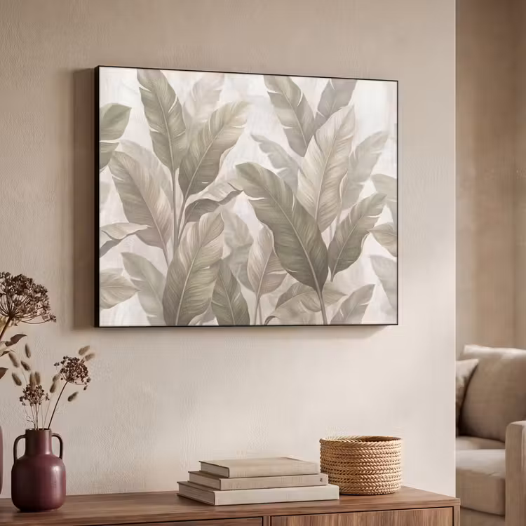 Art Frame - Bladeren - Tropisch - Natuur - Abstract - Beige — 4