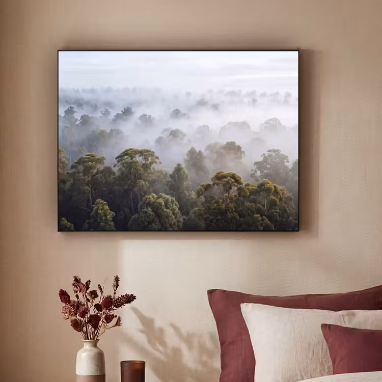 Art Frame - Natuur - Mist - Bos - Ochtend - Goud — 2
