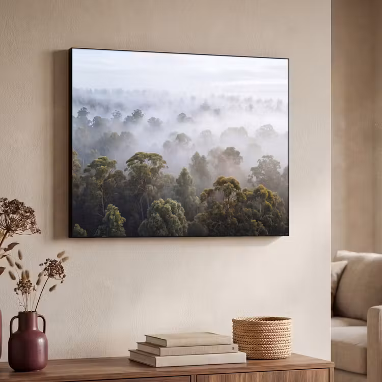 Art Frame - Natuur - Mist - Bos - Ochtend - Goud — 4