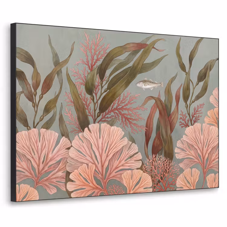Art Frame - Onderwater - Planten - Vis - Vintage - Groen — 1