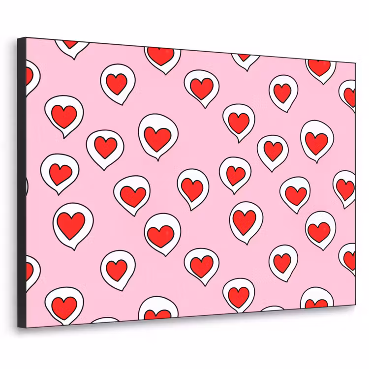 Art Frame - Hartjes - Patroon - Rood — 1
