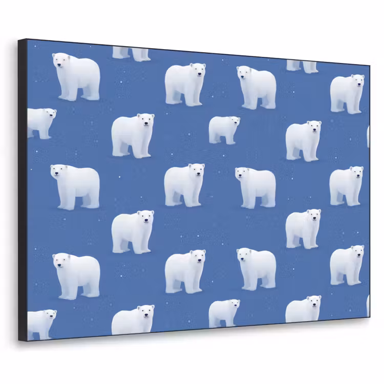 Art Frame - IJsbeer - Patroon - Blauw — 1