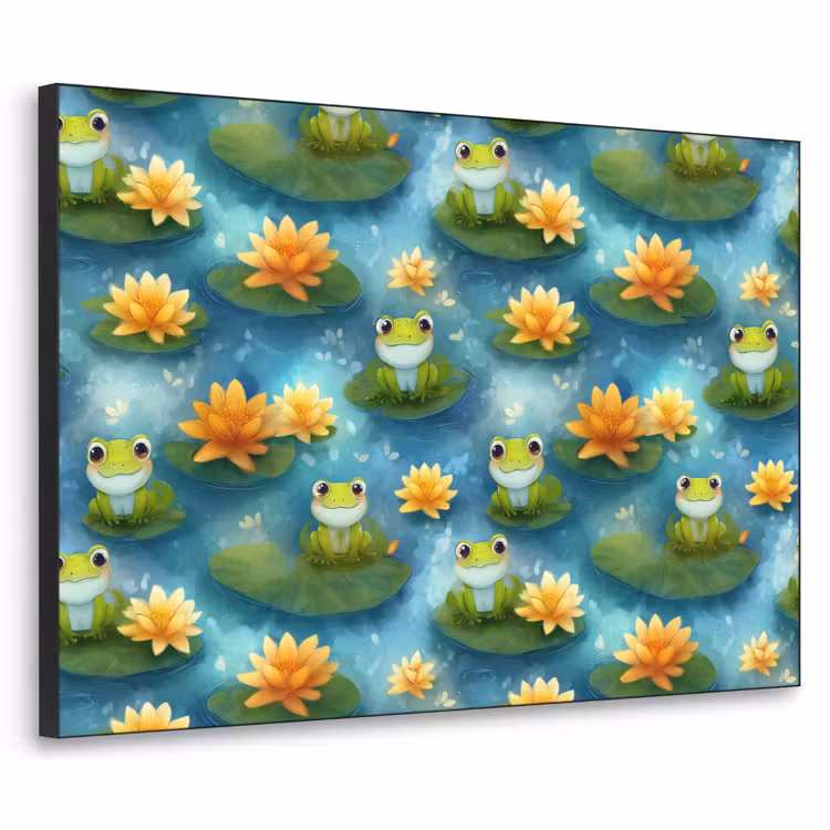 Art Frame - Kikker - Lelies - Groen — 1