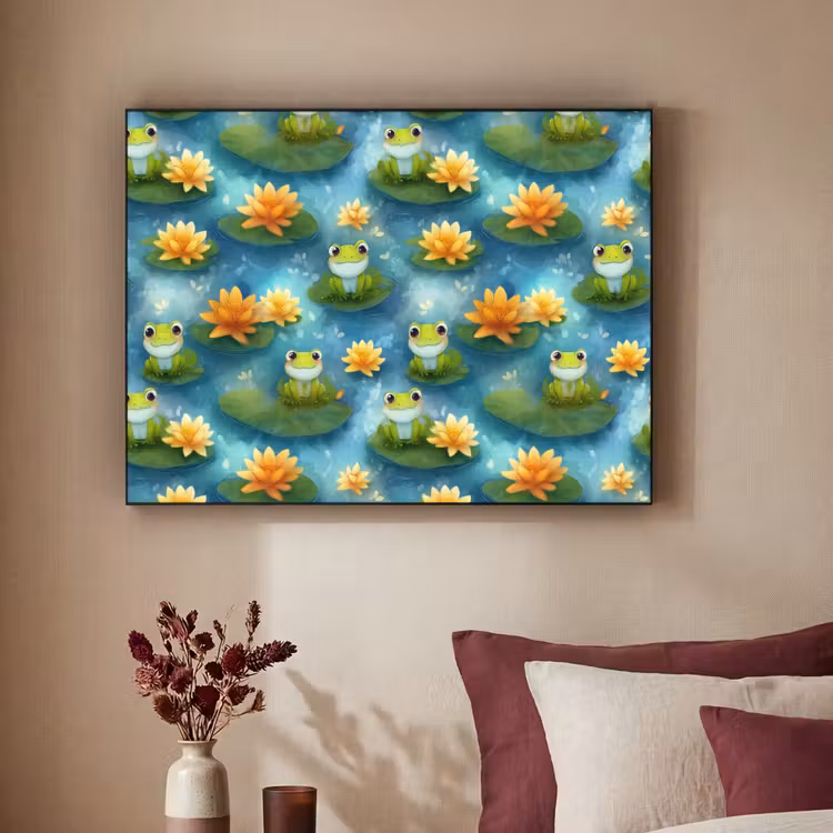 Art Frame - Kikker - Lelies - Groen — 2