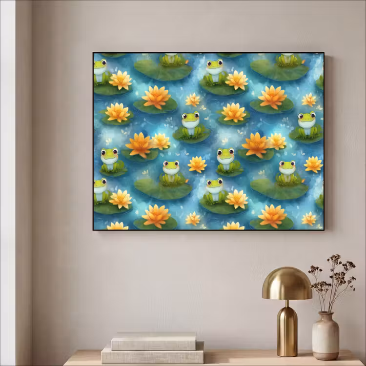 Art Frame - Kikker - Lelies - Groen — 3