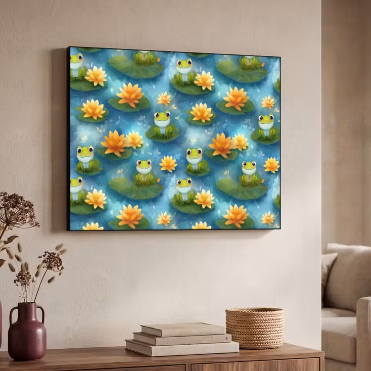 Art Frame - Kikker - Lelies - Groen — 4