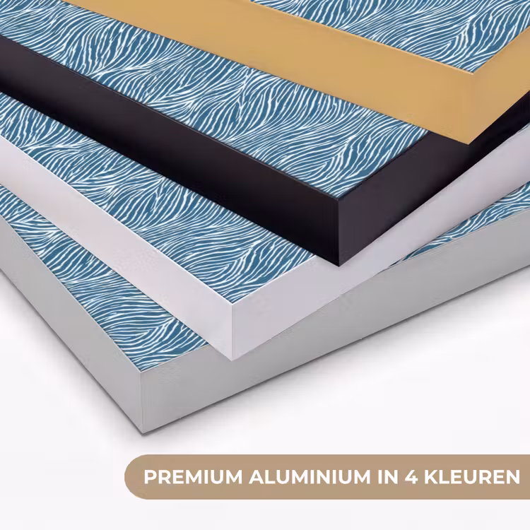 Art Frame - Blauw - Wit - Golven - Getekend - Textuur — 5