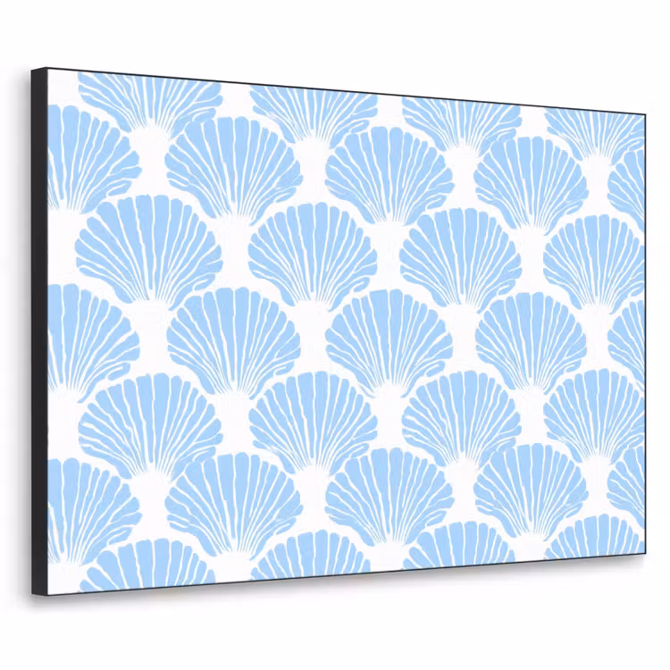 Art Frame - Blauw - Wit - Schelpen - Grafisch - Structuur — 1