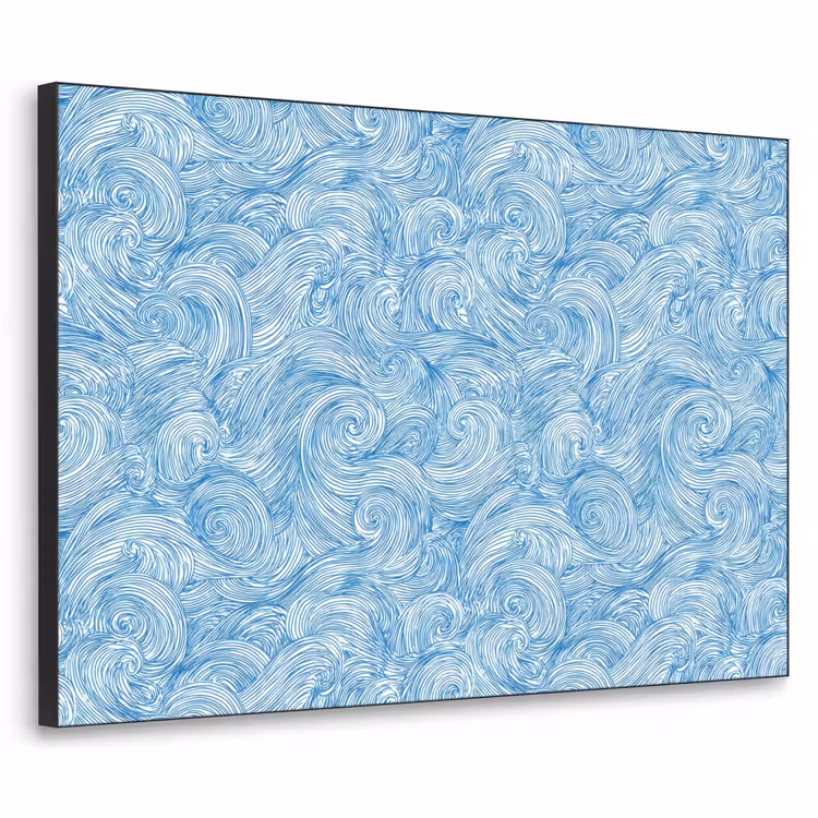 Art Frame - Blauw - Wit - Spiraal - Golven - Lijnen — 1