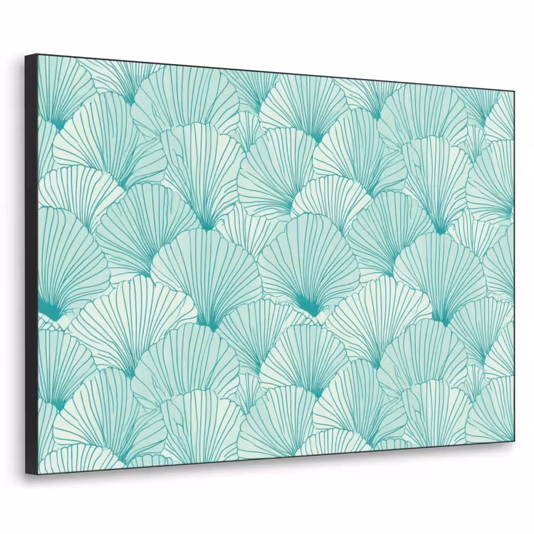 Art Frame - Groen - Wit - Ginko - Getekend - Textuur — 1