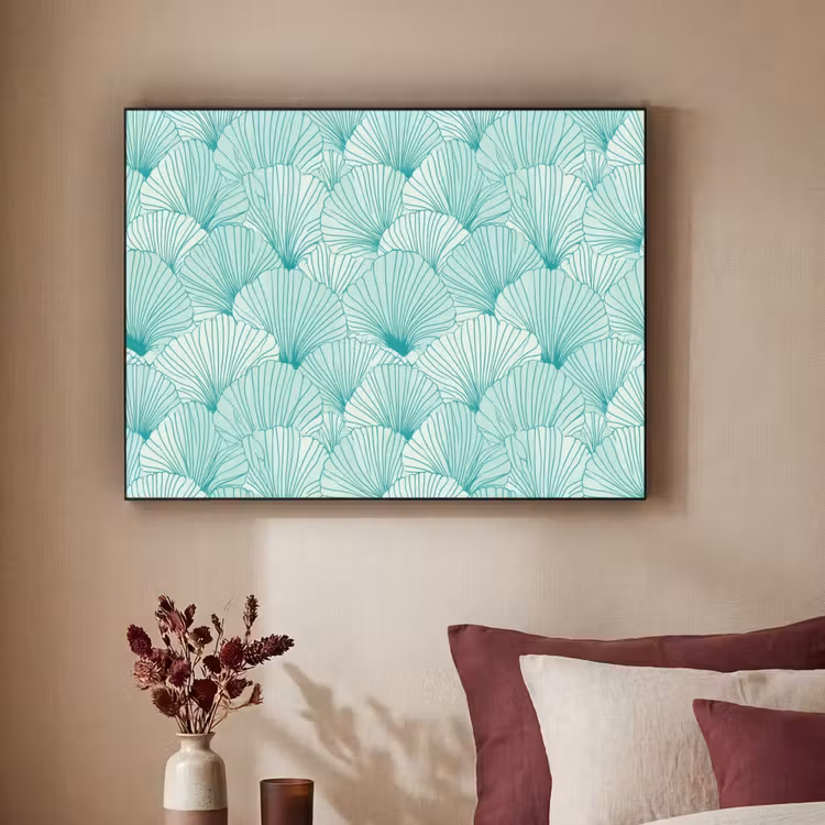 Art Frame - Groen - Wit - Ginko - Getekend - Textuur — 2