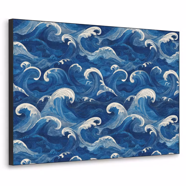 Art Frame - Japans - Oceaan - Golven - Blauw — 1