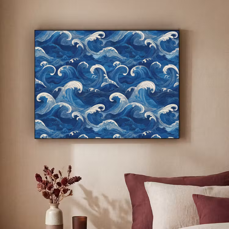 Art Frame - Japans - Oceaan - Golven - Blauw — 2