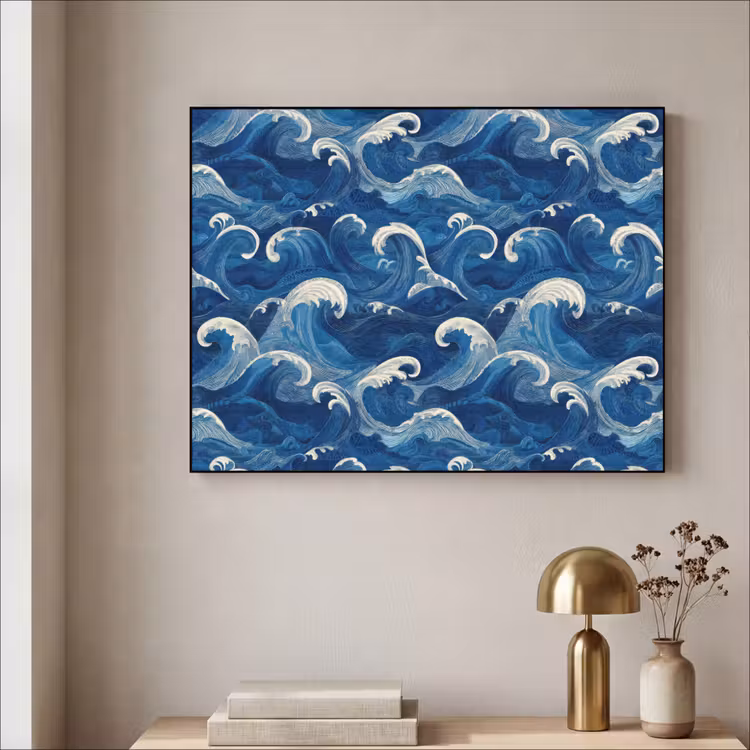 Art Frame - Japans - Oceaan - Golven - Blauw — 3