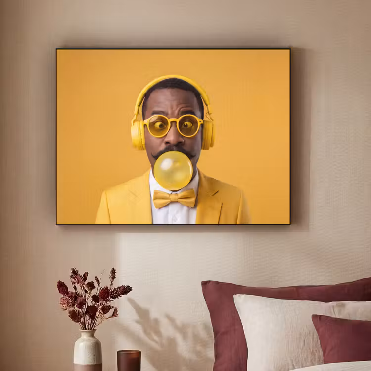 Art Frame - Man - Bubblegum - Portret - Geel - Modern — 2