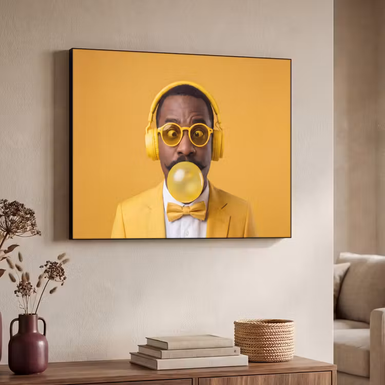 Art Frame - Man - Bubblegum - Portret - Geel - Modern — 4