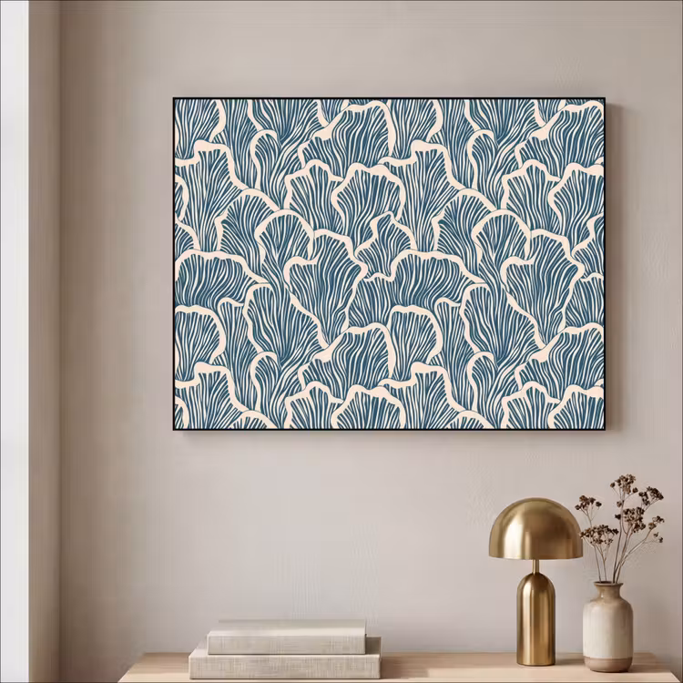 Art Frame - Organisch - Blauw - Crème - Schelpen — 3
