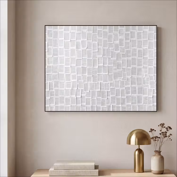 Art Frame - Papier - Overlappend - Textuur - Modern - Wit — 3