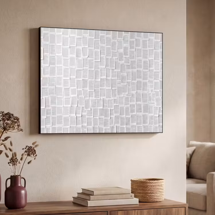 Art Frame - Papier - Overlappend - Textuur - Modern - Wit — 4