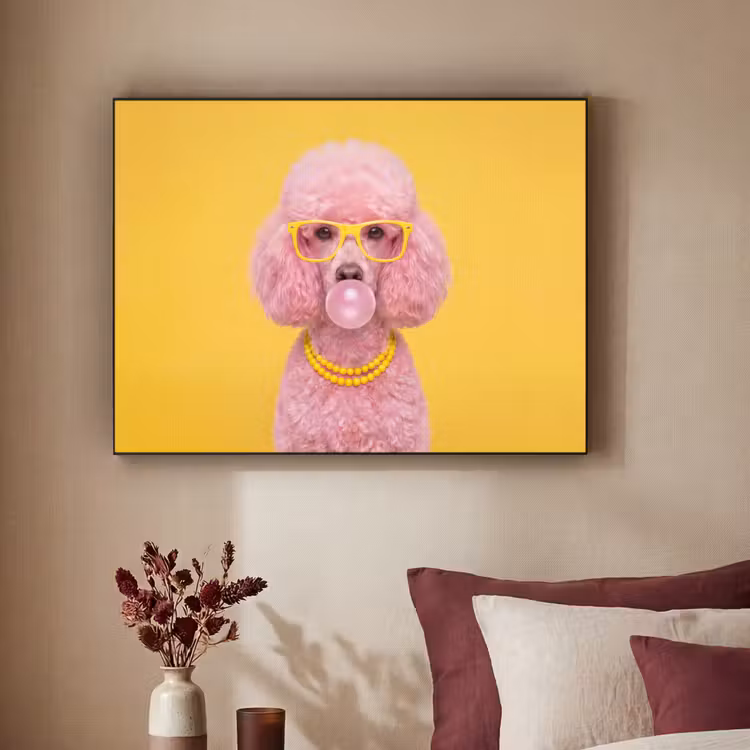 Art Frame - Hond - Kauwgum - Dieren - Modern - Roze — 2