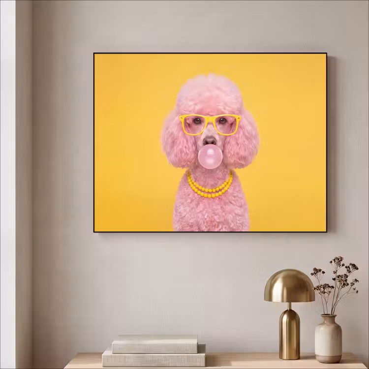 Art Frame - Hond - Kauwgum - Dieren - Modern - Roze — 3