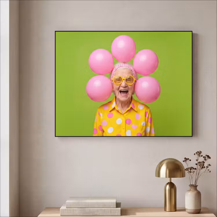 Art Frame - Mens - Ballonnen - Feest - Kleurrijk - Roze — 3