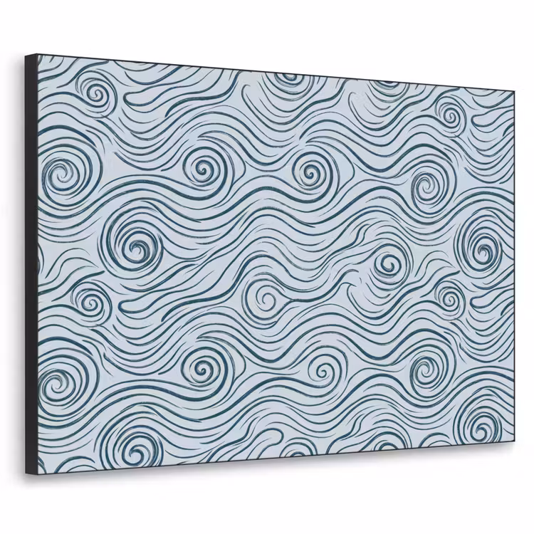 Art Frame - Patroon - Golven - Abstract - Modern - Blauw — 1