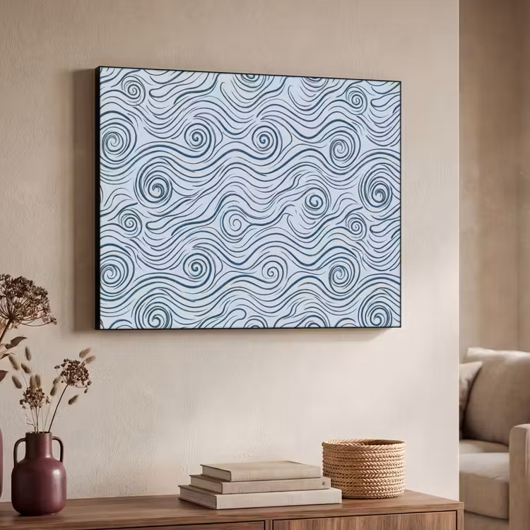 Art Frame - Patroon - Golven - Abstract - Modern - Blauw — 4