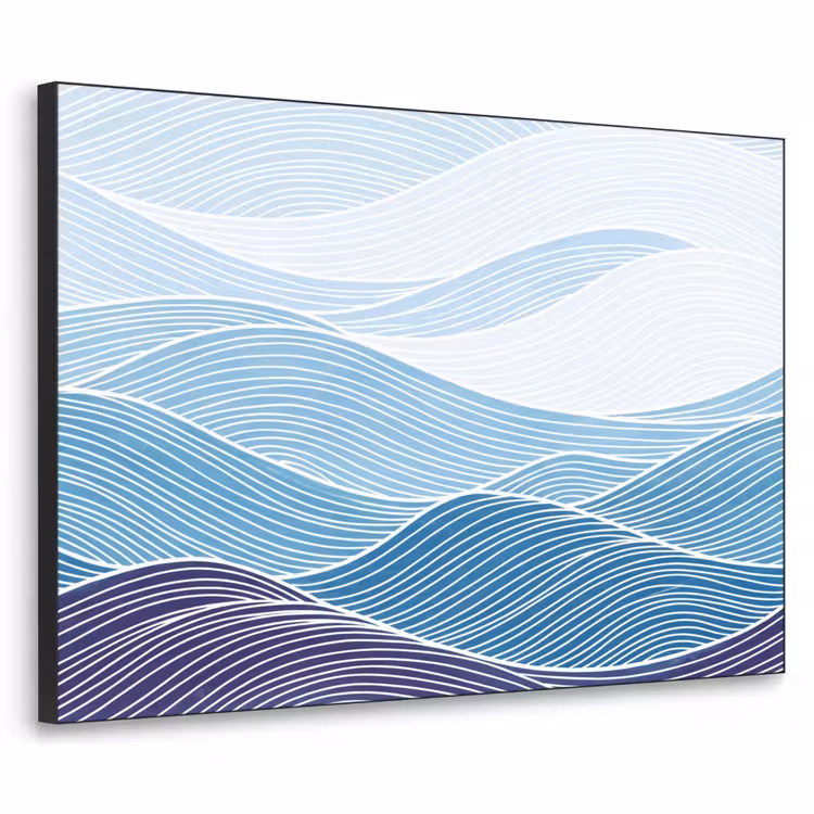 Art Frame - Abstract - Golven - Patroon - Blauw - Modern — 1