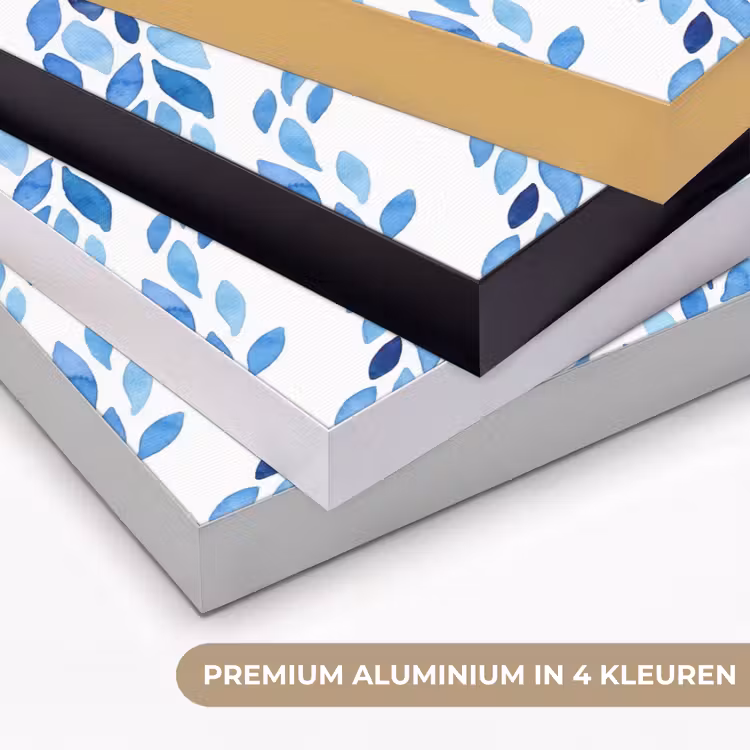 Art Frame - Bladeren - Aquarel - Patroon - Modern - Blauw — 5