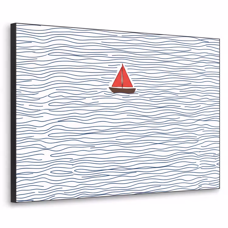 Art Frame - Boot - Water - Rood - Illustratie - Minimalistisch — 1