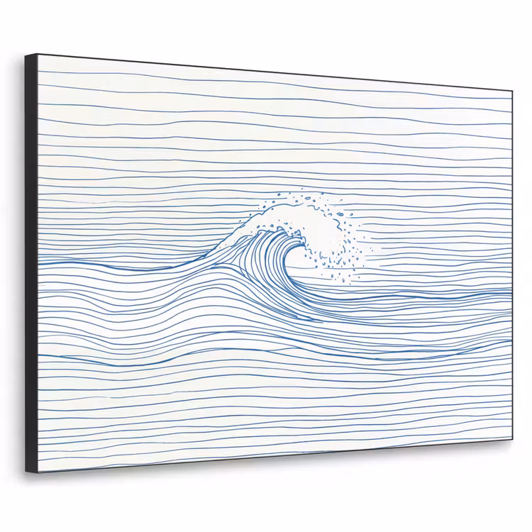 Art Frame - Golf - Brekende - Natuur - Minimalistisch - Blauw — 1