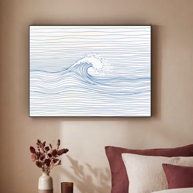 Art Frame - Golf - Brekende - Natuur - Minimalistisch - Blauw — 2