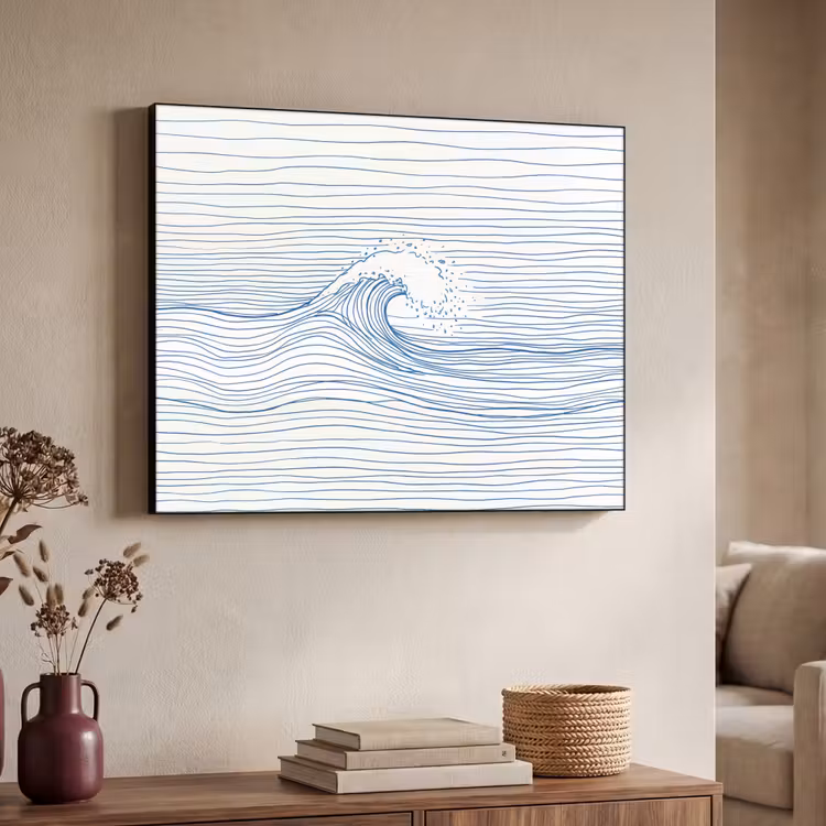 Art Frame - Golf - Brekende - Natuur - Minimalistisch - Blauw — 4