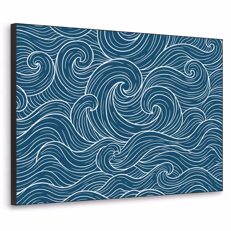 Art Frame - Golven - Spiraal - Water - Abstract - Blauw — 1